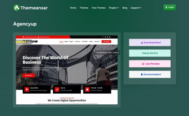 https://themeansar.com/free-themes/agencyup/ screenshot