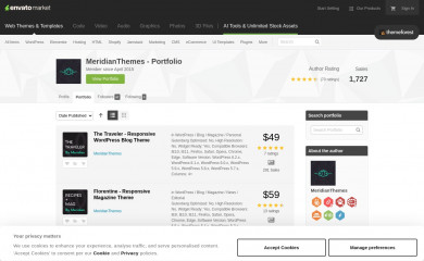 https://themeforest.net/user/meridianthemes/portfolio screenshot