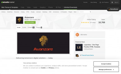 https://themeforest.net/user/avanzare screenshot
