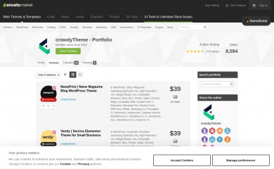 https://themeforest.net/user/crowdyflow/portfolio screenshot