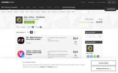 https://themeforest.net/user/dan_fisher/portfolio screenshot