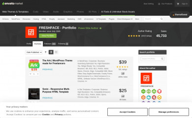 http://themeforest.net/user/freshface/portfolio screenshot