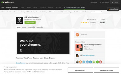 https://themeforest.net/user/gloriathemes/ screenshot