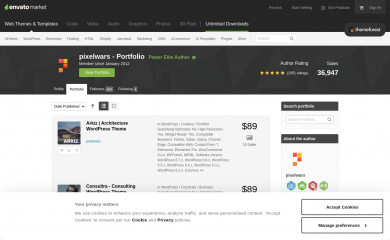 https://themeforest.net/user/pixelwars/portfolio screenshot