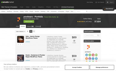 https://themeforest.net/user/pixelwars/portfolio screenshot