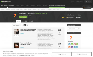 https://themeforest.net/user/pixelwars/portfolio screenshot