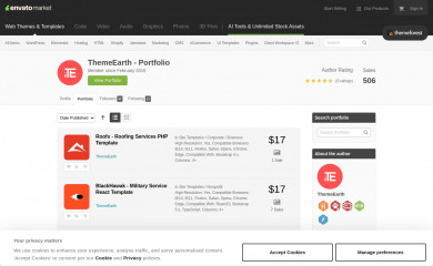 https://themeforest.net/user/themeearth/portfolio screenshot