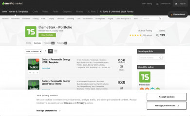 https://themeforest.net/user/themestek/portfolio screenshot