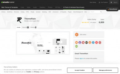 https://themeforest.net/user/themerain/portfolio screenshot