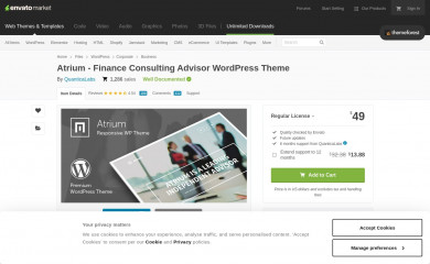 Atrium - Responsive One Page WordPress Theme screenshot