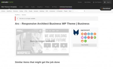Arc - Responsive Architect Business Wordpress Theme screenshot