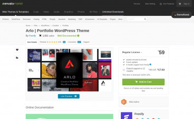 https://themeforest.net/item/arlo-portfolio-wordpress-theme/25172061 screenshot