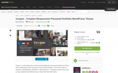 https://themeforest.net/item/cooper-creative-responsive-personal-portfolio-wordpress-theme/19301592 screenshot
