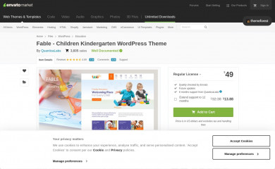 Fable - Children Kindergarten WordPress Theme screenshot