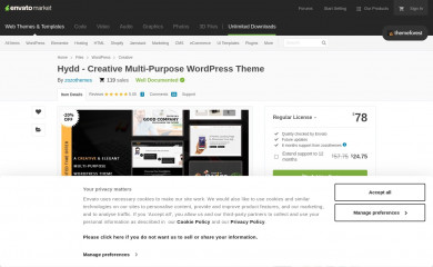http://themeforest.net/item/hydd-creative-multipurpose-wordpress-theme/10718329 screenshot
