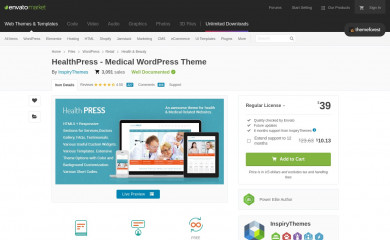 http://themeforest.net/item/healthpress-health-and-medical-wordpress-theme/3138064 screenshot