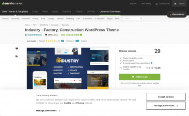 https://themeforest.net/item/industry-business-factory-construction-transport-finance-wordpress-theme/16510989?ref=saturnthemes screenshot
