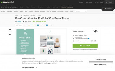 http://themeforest.net/item/pinecone-creative-portfolio-and-blog-for-agency/13200056 screenshot
