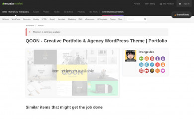 QOON -  Creative WordPress Portfolio Theme screenshot