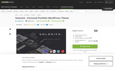 https://themeforest.net/item/solonick-personal-portfolio-wordpress-theme/21872602 screenshot