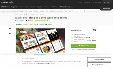 Food WP screenshot