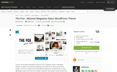 https://themeforest.net/item/the-fox-contemporary-magazine-theme-for-creators/11103012/ screenshot