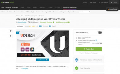 U-Design (shared on wplocker.com) screenshot
