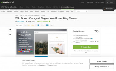 http://themeforest.net/item/wild-book-vintage-elegant-stylish-wordpress-personal-blog-theme-multilingual-rtl-support/10962274 screenshot