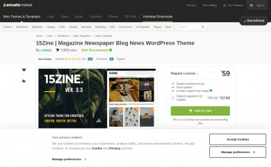 https://themeforest.net/item/15zine-hd-magazine-newspaper-wordpress-theme/10802918 screenshot
