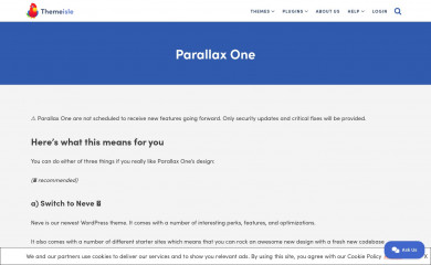 http://themeisle.com/themes/parallax-one/ screenshot