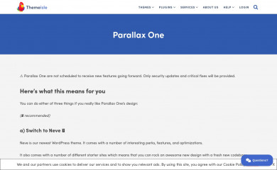 http://themeisle.com/themes/parallax-one/ screenshot