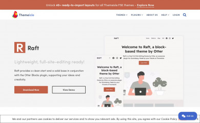 https://themeisle.com/themes/raft/ screenshot