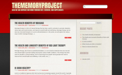thememoryproject.org screenshot