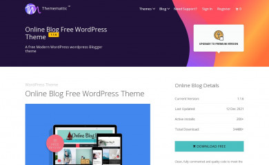 Online Blog screenshot