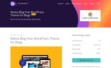 Retina Blog screenshot