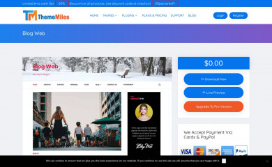 Blog Web screenshot