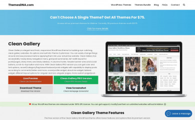 https://themesdna.com/clean-gallery-wordpress-theme/ screenshot