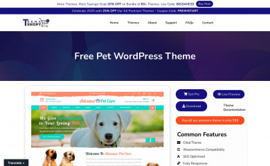 https://www.themeshopy.com/themes/free-pet-wordpress-theme/ screenshot