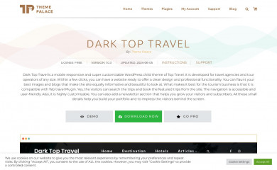 https://themepalace.com/downloads/dark-top-travel/ screenshot