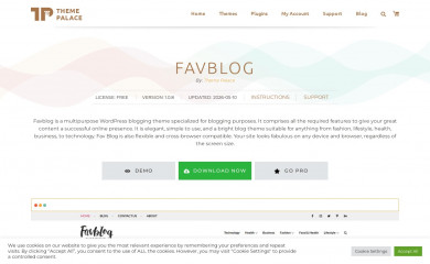 Favblog screenshot