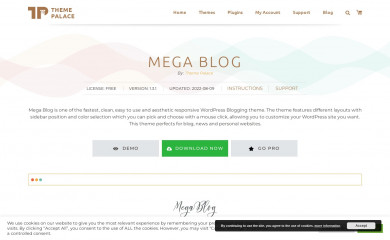 Mega Blog screenshot