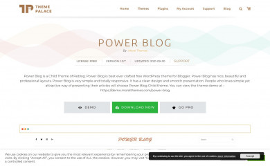 Power Blog screenshot