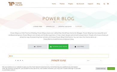 Power Blog screenshot