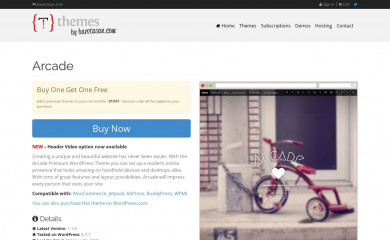 https://themes.bavotasan.com/themes/arcade-wordpress-theme/ screenshot