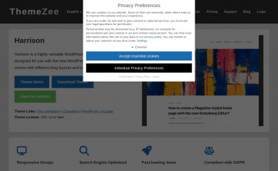 https://themezee.com/themes/harrison/ screenshot