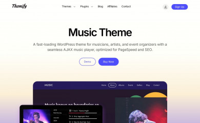Themify Music screenshot