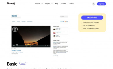 https://themify.me/themes/basic screenshot
