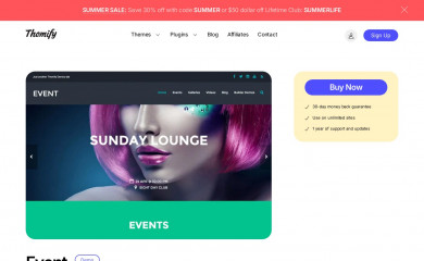 Themify Event screenshot