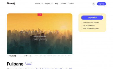 Themify Fullpane screenshot