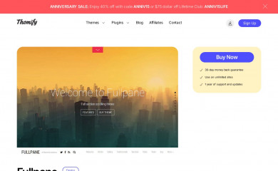Themify Fullpane screenshot